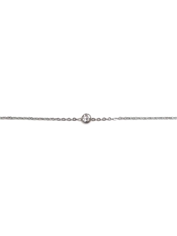 Bracelet Argenté Minimaliste avec Strass – Élégance Pure en Acier Inoxydable