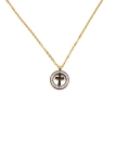 Collier Cercle Croix Doré & Zircon – Élégance Spirituelle