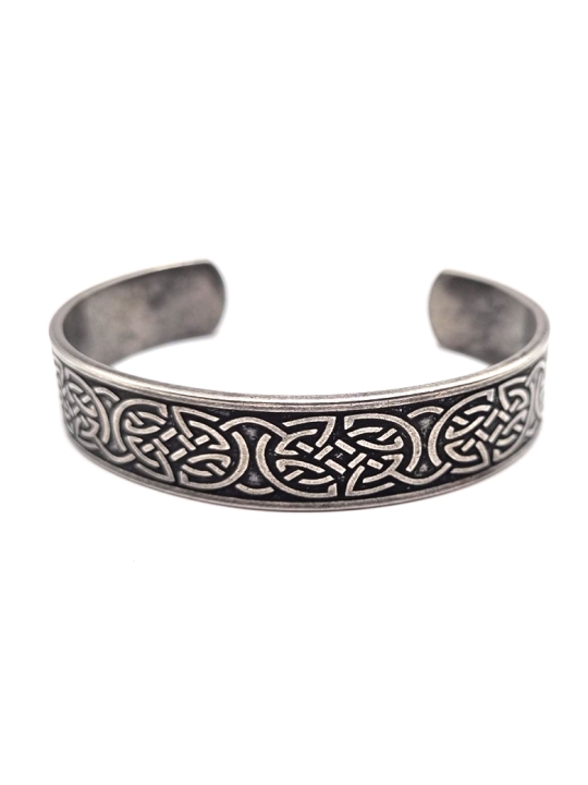 Bracelet Viking Ajustable en Acier Titane – Nœuds de Sagesse