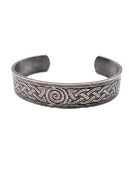 Bracelet Viking Triskel & Nœuds Celtiques – Acier Titane Ajustable