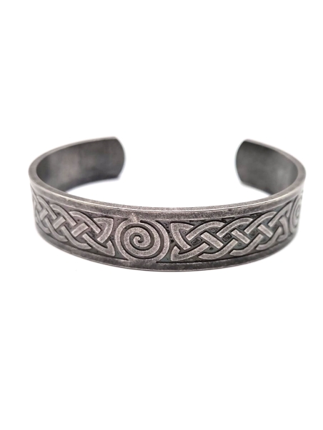 Bracelet Viking Triskel & Nœuds Celtiques – Acier Titane Ajustable