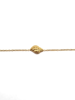 Bracelet Chaîne Coquillage Doré – Acier Inoxydable Élégant et Fin