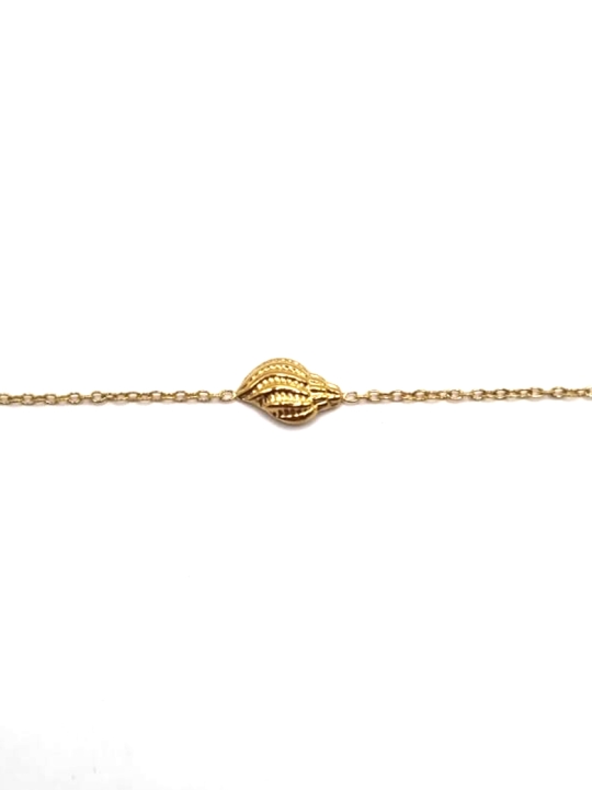 Bracelet Chaîne Coquillage Doré – Acier Inoxydable Élégant et Fin