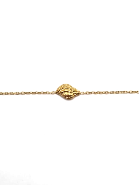 Bracelet Chaîne Coquillage Doré – Acier Inoxydable Élégant et Fin