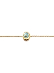 Bracelet Chaîne Spirale Turquoise – Acier Inoxydable Doré Minimaliste