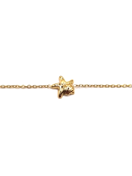 Bracelet Chaîne Étoile de Mer Dorée – Acier Inoxydable Raffiné