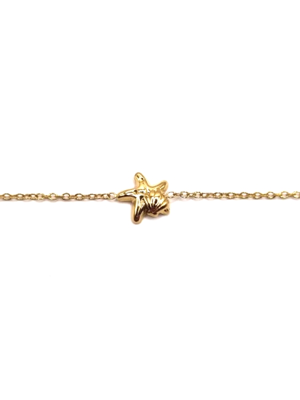 Bracelet Chaîne Étoile de Mer Dorée – Acier Inoxydable Raffiné