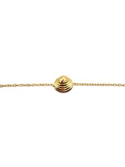 Bracelet Coquillage Spirale Doré – Chaîne Fine en Acier Inoxydable
