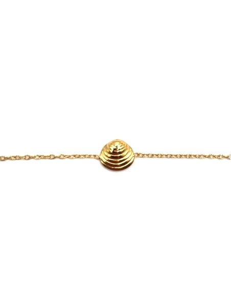 Bracelet Coquillage Spirale Doré – Chaîne Fine en Acier Inoxydable