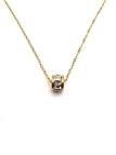 Collier Cercle Pavé en Acier Doré – Élégance Minimaliste