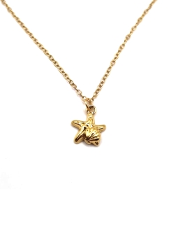 Collier Étoile de Mer Dorée en Acier Inoxydable – Inspiration Bord de Mer