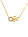 Collier Femme Anneaux Cristallins – Acier Inoxydable Doré Chic