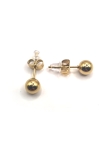 Boucles d’Oreilles Boules Dorées Classiques en Acier Inoxydable