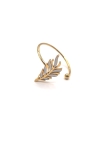 Bague Feuille Dorée Ajustable – Élégance Nature en Acier Inoxydable