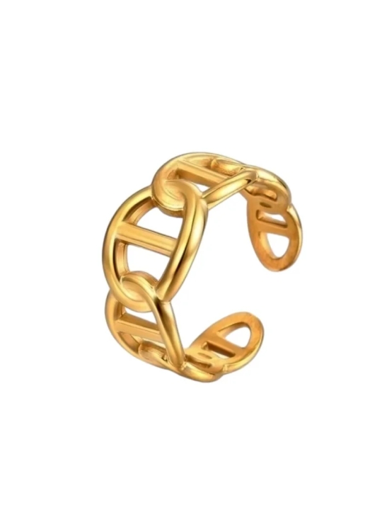 Bague Chaîne Dorée – Style Audacieux et Tendance