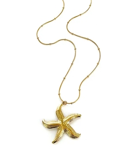 Collier Étoile de Mer Dorée – Élégance Marine et Touche Bohème