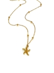 Collier Étoile de Mer Dorée – Chaîne Perlée Raffinée