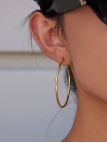 Boucles d'Oreilles en Acier Inoxydable Doré Créoles 60mm – Élégance et Statement Moderne