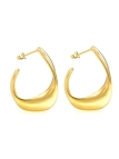 Boucles d’Oreilles Goutte Évasée – Doré en Acier Inoxydable