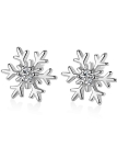Boucles d’Oreilles Flocon & Zircon – Argent 925