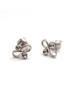 Boucles d’Oreilles Infini Argenté avec Cristaux – Symbole d’Éternité en Acier Inoxydable