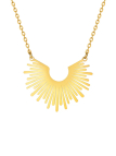 Collier Soleil Rayonnant – Doré en Acier Inoxydable
