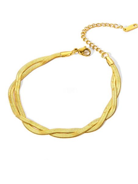copy ofcopy ofBracelet Nœud Infini – Double Chaîne Dorée Ajustable