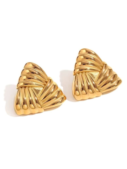 copy ofBoucles d’Oreilles Martelées Doré en Acier Inoxydable – Design Organique Élégant