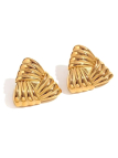 copy ofBoucles d’Oreilles Martelées Doré en Acier Inoxydable – Design Organique Élégant