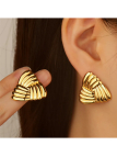 copy ofBoucles d’Oreilles Martelées Doré en Acier Inoxydable – Design Organique Élégant