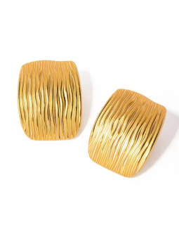 copy ofcopy ofBoucles d’Oreilles Martelées Doré en Acier Inoxydable – Design Organique Élégant