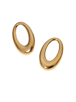copy ofcopy ofBoucles d’Oreilles Martelées Doré en Acier Inoxydable – Design Organique Élégant