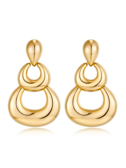 copy ofcopy ofcopy ofBoucles d’Oreilles Martelées Doré en Acier Inoxydable – Design Organique Élégant