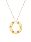 Collier Cercle Doré Strass en Acier Inoxydable – Minimaliste & Raffiné