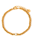 copy ofBracelet Perles Rondes Doré en Acier Inoxydable – Élastique & Lumineux