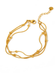 copy ofBracelet Perles Doré en Acier Inoxydable avec Cristal – Élégant & Intemporel