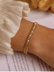 copy ofcopy ofBracelet Perles Doré en Acier Inoxydable avec Cristal – Élégant & Intemporel