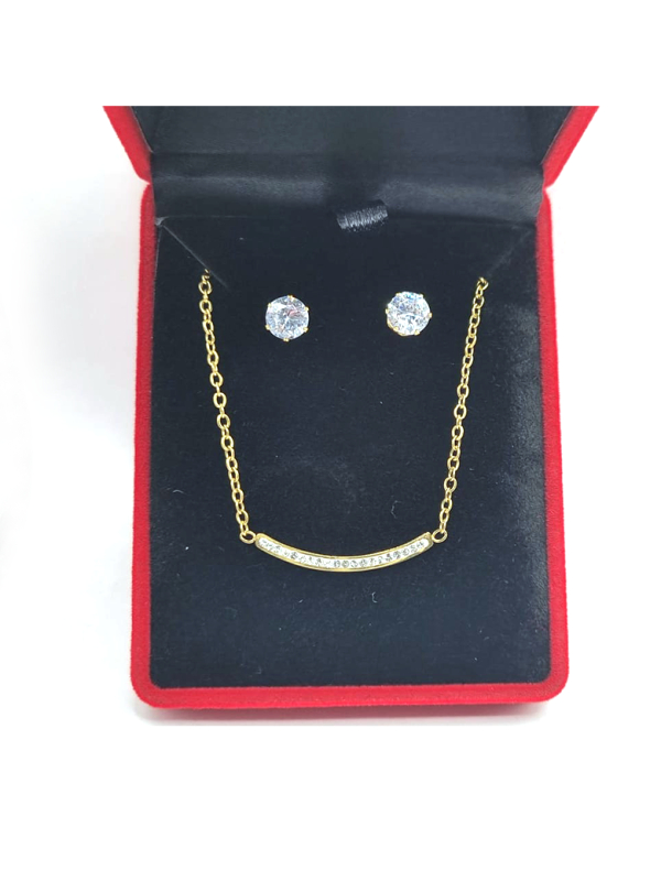 copy ofcopy ofCoffret Collier Croix Doré & Boucles Zircon – Élégance Spirituelle en Acier Inoxydable