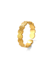 Bague Ouverte Martelée Dorée en Acier Inoxydable – Bague Ajustable Design Texturé