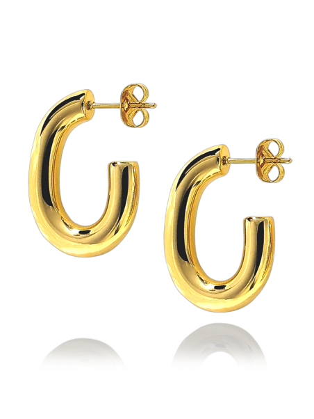 copy ofBoucles d’Oreilles Goutte Allongée Doré en Acier Inoxydable – Élégance Minimaliste