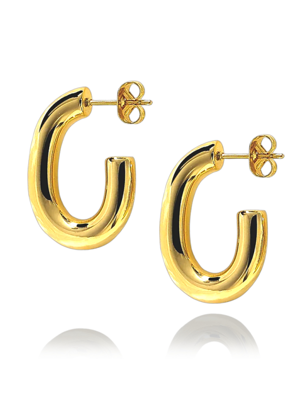 copy ofBoucles d’Oreilles Goutte Allongée Doré en Acier Inoxydable – Élégance Minimaliste