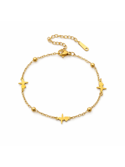 Bracelet Chaîne Électro Doré Plaqué Or 18K – Bijou Fin et Moderne