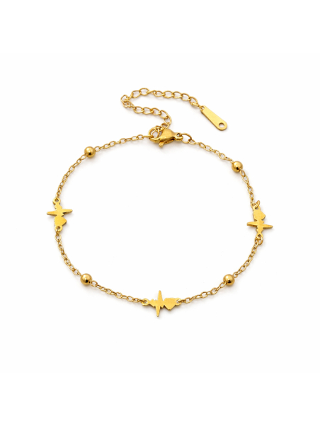 Bracelet Chaîne Électro Doré Plaqué Or 18K – Bijou Fin et Moderne