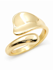 Bague ajustable vague miroir dorée – plaqué or 18K