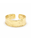 Bague large martelée dorée plaquée or 18K ajustable