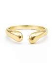 Bague ouverte minimaliste dorée plaquée or 18K ajustable