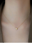 Collier Cœur Minimaliste Doré en Acier Inoxydable – Chaîne Fine Ajustable