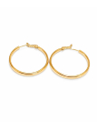 Boucles d’Oreilles Créoles 40 mm Dorées en Acier Inoxydable Intemporelles