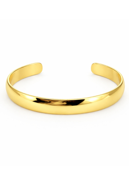 Bracelet Jonc Lisse 60 mm Plaqué Or 18K – Manchette Minimaliste Brillante
