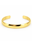Bracelet Jonc Lisse 60 mm Plaqué Or 18K – Manchette Minimaliste Brillante
